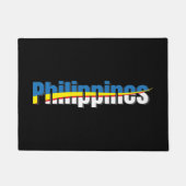 Paillasson Philippines Flag Pride - Typographie Art (Devant)