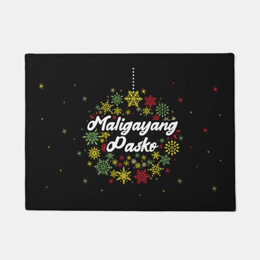Paillasson Philippines Noël Maligayang Pasko Snowflakes (Devant)