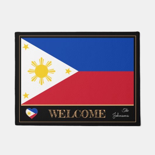 Paillasson Philippines & Philippines Flag House/Sport Bienven (Devant)