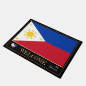 Paillasson Philippines & Philippines Flag House/Sport Bienven (Incliné)