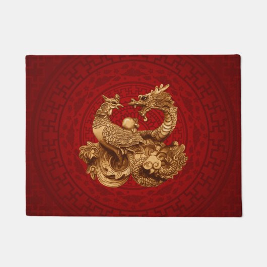 Paillasson Phoenix et Dragon en rouge (Devant)