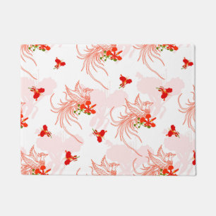 Paillasson Phoenix Oiseau Et Phoenix Fleur Motif Sans Faille