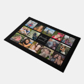 Paillasson Photo de famille Collage Black Custom Doormat (Incliné)