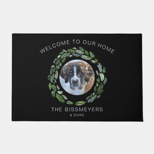 Paillasson Photo de l'animal de compagnie Black Foliver Wreat (Devant)