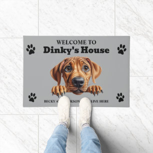 Paillasson Photo du chien mignon Rhodesian Ridgeback