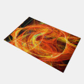 Paillasson PHOTON FROID Abstrait Orange Jaune Fractal (Incliné)