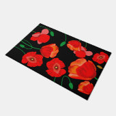 Paillasson Photos rouges sur arrière - plan noir (Incliné)