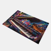 Paillasson Piano Coloré Avec Notes Musicales Design Clé (Incliné)