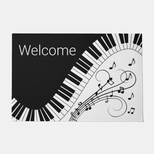 Paillasson Piano Keyboard Music Design (Devant)