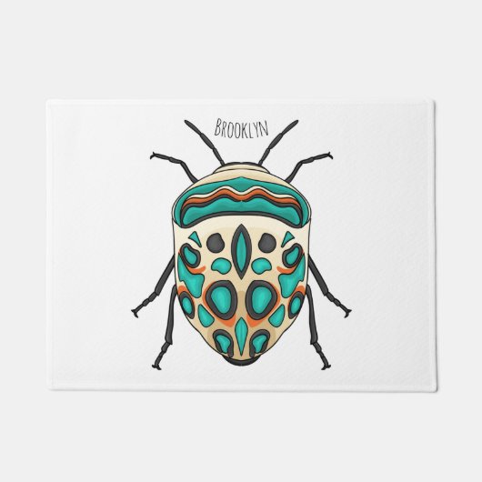 Paillasson Picasso bug cartoon illustration (Devant)