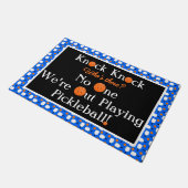 Paillasson Pickleball Entryway Knock Knock Joke Blue Orange (Incliné)