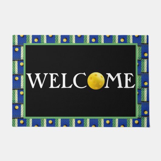 Paillasson Pickleball 'Jusqu'à ce que les feux de rue arriven (Devant)