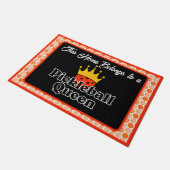 Paillasson Pickleball Queen - Orange Pickleball portant Couro (Incliné)