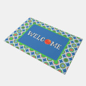 Paillasson Pickleball Summer Polka Dot Orange Green Blue Ball (Incliné)