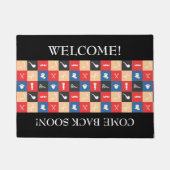 Paillasson Pictogramme Iconique Barbier Professionnel (Devant)