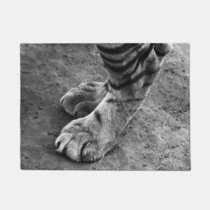 Paillasson Pieds de tigre noir et blanc photo