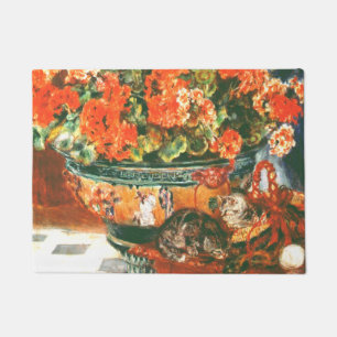 Paillasson Pierre-Auguste Renoir Geraniums Et Chats