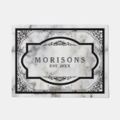 Paillasson Pierre de marbre gris Vintage noir cadre (Devant)