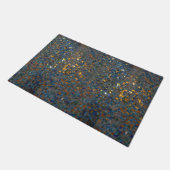 Paillasson Pierres de mosaïque en bleu et en or (Incliné)