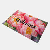 Paillasson Pies roses modifiables Bienvenue (Incliné)