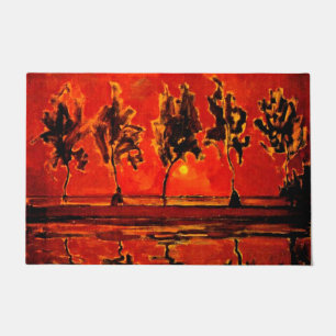 Paillasson Piet Mondrian art, Les arbres de la Géine à Lune