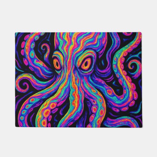 Paillasson Pieuvre colorée Trippée (Devant)