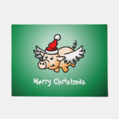 Paillasson Pig de Noël volant (Devant)