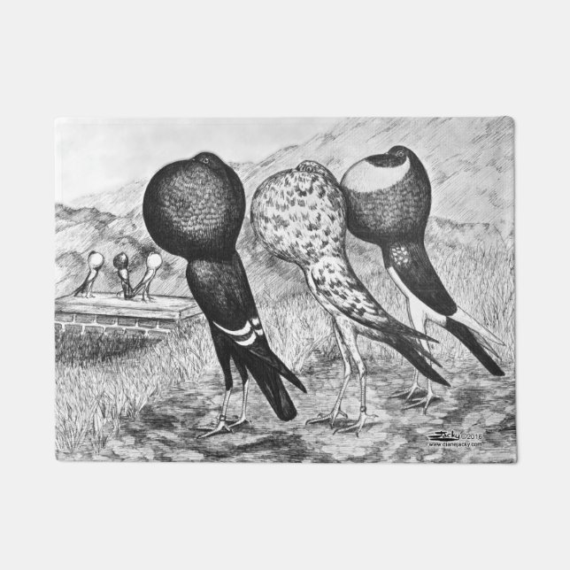 Paillasson Pigeons de Pouter de Brunner (Devant)