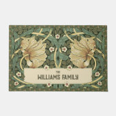 Paillasson Pimpernel Motif Green Gold William Morris (Devant)