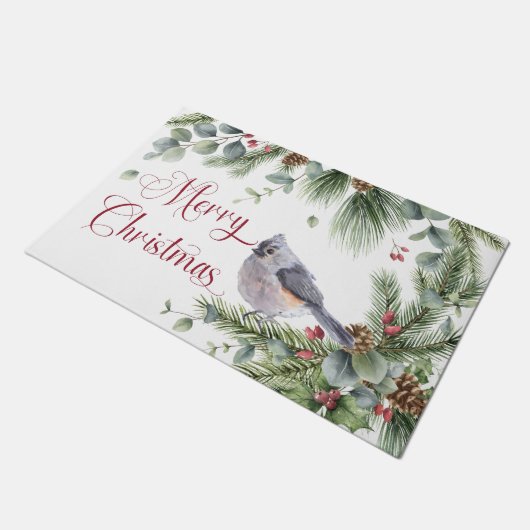 Paillasson Pine Branches Pine Cônes Titsouris Berries Porte (Incliné)