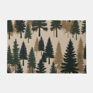 Paillasson Pine Forest Welcome Mat - A Cozy Winter Greeting