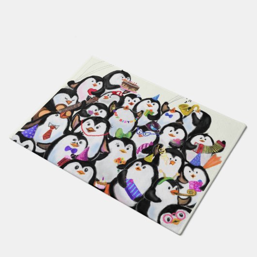 Paillasson Pingouin Doormat Happy Penguins Party (Incliné)