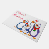 Paillasson Pingouins de Noël (Incliné)