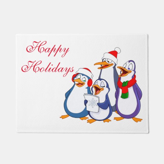 Paillasson Pingouins de Noël (Devant)