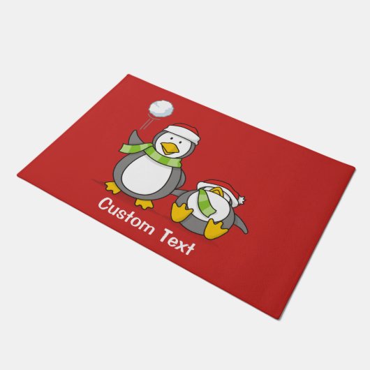 Paillasson Pingouins de Noël (Incliné)