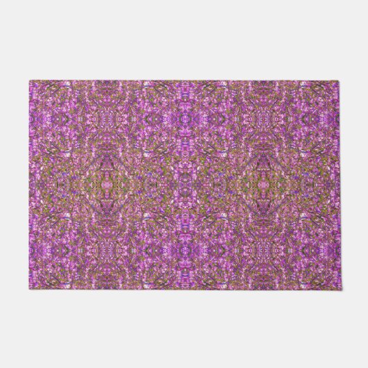 Paillasson Pink and Purples Abstrait Kaleidoscope Motif (Devant)
