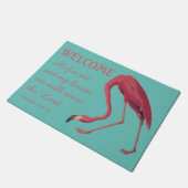 Paillasson Pink Flamant rose and Bible Verse Doormat (Incliné)