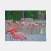 Paillasson Pink Florida Flamants roses Aquarelle (Devant)