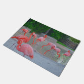Paillasson Pink Florida Flamants roses Aquarelle (Incliné)