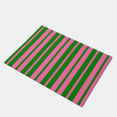 Paillasson Pink Green Stylish Stripes Pattern Design (Incliné)