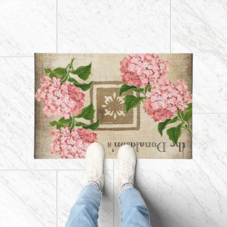 Paillasson Pink Hydrangea Clusters II