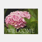 Paillasson Pink Mophead Hydrangea Floral Bienvenue (Devant)