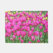 Paillasson Pink Tulip Garden Floral Welcome Doormat (Devant)