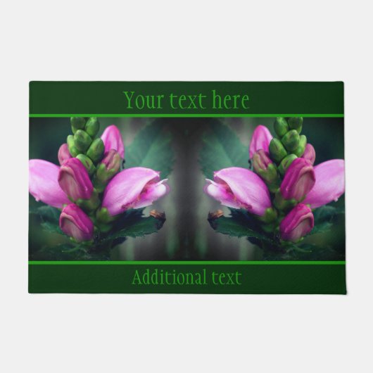 Paillasson Pink Turtlehead Flower Close Up Personnalisé (Devant)