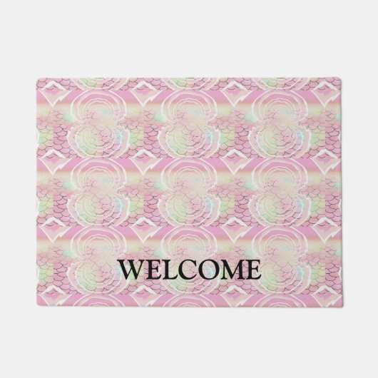 Paillasson Pink Under the Sea Scale Design (Devant)