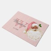 Paillasson Pink Victorian Noir Santa Claus Monogram mat (Incliné)