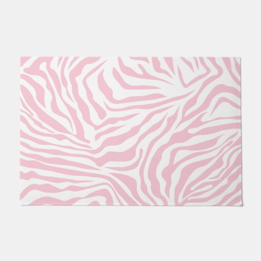 Paillasson Pink Zebra Stripes Poster de animal sauvage Zebra (Devant)
