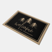 Paillasson Pins croqués Accueil personnalisé (Incliné)