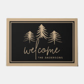 Paillasson Pins croqués Accueil personnalisé (Devant)