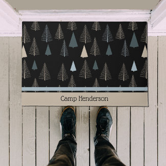 Paillasson Pins primitifs sur le noir